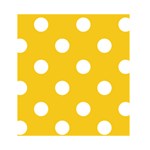 Polka Dots - White on Deep Lemon Yellow Greeting Card 4.5  x 6 