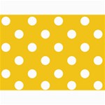 Polka Dots - White on Deep Lemon Yellow 5  x 7  Photo Cards
