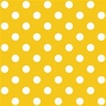Polka Dots - White on Deep Lemon Yellow ScrapBook Page 12  x 12 