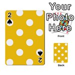 Polka Dots - White on Deep Lemon Yellow Playing Cards 54 Designs
