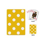 Polka Dots - White on Deep Lemon Yellow Playing Cards (Mini)