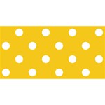 Polka Dots - White on Deep Lemon Yellow YOU ARE INVITED 3D Greeting Card (8x4)