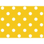 Polka Dots - White on Deep Lemon Yellow Birthday Cake 3D Greeting Card (7x5)