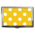 Polka Dots - White on Deep Lemon Yellow Cigarette Money Case