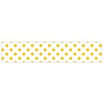 Polka Dots - Deep Lemon Yellow on White Flano Scarf (Small)