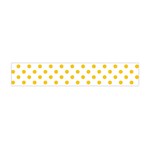 Polka Dots - Deep Lemon Yellow on White Flano Scarf (Mini)