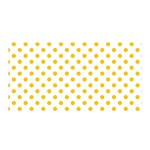 Polka Dots - Deep Lemon Yellow on White Satin Wrap