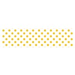 Polka Dots - Deep Lemon Yellow on White Satin Scarf (Oblong)
