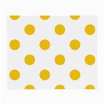 Polka Dots - Deep Lemon Yellow on White Small Glasses Cloth