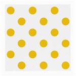 Polka Dots - Deep Lemon Yellow on White Medium Glasses Cloth (2 Sides)