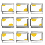 Polka Dots - Deep Lemon Yellow on White 9mm Italian Charm (9 pack)