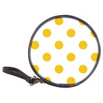 Polka Dots - Deep Lemon Yellow on White Classic 20-CD Wallet