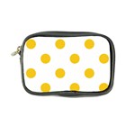 Polka Dots - Deep Lemon Yellow on White Coin Purse