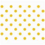 Polka Dots - Deep Lemon Yellow on White Collage 8  x 10 
