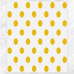 Polka Dots - Deep Lemon Yellow on White Canvas 8  x 10 