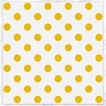 Polka Dots - Deep Lemon Yellow on White Canvas 12  x 12 