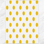 Polka Dots - Deep Lemon Yellow on White Canvas 12  x 16 
