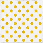 Polka Dots - Deep Lemon Yellow on White Canvas 16  x 16 