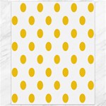 Polka Dots - Deep Lemon Yellow on White Canvas 16  x 20 