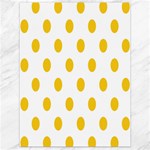 Polka Dots - Deep Lemon Yellow on White Canvas 18  x 24 