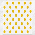 Polka Dots - Deep Lemon Yellow on White Canvas 20  x 24 