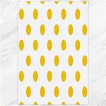 Polka Dots - Deep Lemon Yellow on White Canvas 20  x 30 