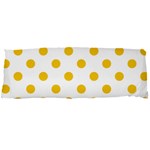 Polka Dots - Deep Lemon Yellow on White Body Pillow Case Dakimakura (Two Sides)