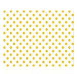 Polka Dots - Deep Lemon Yellow on White Double Sided Flano Blanket (Large)