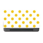 Polka Dots - Deep Lemon Yellow on White Memory Card Reader with CF