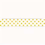 Polka Dots - Deep Lemon Yellow on White Small Bar Mat