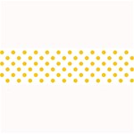 Polka Dots - Deep Lemon Yellow on White Medium Bar Mat