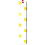 Polka Dots - Deep Lemon Yellow on White Large Book Mark