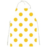 Polka Dots - Deep Lemon Yellow on White Full Print Apron
