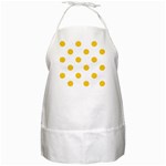 Polka Dots - Deep Lemon Yellow on White BBQ Apron