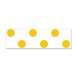 Polka Dots - Deep Lemon Yellow on White Sticker Bumper (10 pack)