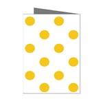Polka Dots - Deep Lemon Yellow on White Mini Greeting Cards (Pkg of 8)
