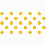 Polka Dots - Deep Lemon Yellow on White 4  x 8  Photo Cards