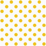 Polka Dots - Deep Lemon Yellow on White ScrapBook Page 8  x 8 