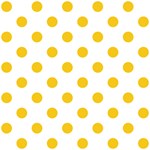 Polka Dots - Deep Lemon Yellow on White ScrapBook Page 12  x 12 