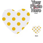 Polka Dots - Deep Lemon Yellow on White Multi-purpose Cards (Heart)