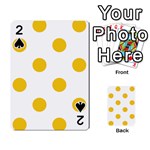 Polka Dots - Deep Lemon Yellow on White Playing Cards 54 Designs