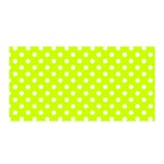 Polka Dots - White on Fluorescent Yellow Satin Wrap