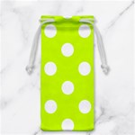 Polka Dots - White on Fluorescent Yellow Jewelry Bag