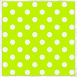 Polka Dots - White on Fluorescent Yellow Canvas 20  x 20 