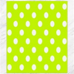 Polka Dots - White on Fluorescent Yellow Canvas 20  x 24 