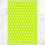 Polka Dots - White on Fluorescent Yellow Canvas 24  x 36 