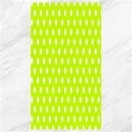 Polka Dots - White on Fluorescent Yellow Canvas 40  x 72 