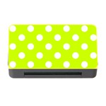 Polka Dots - White on Fluorescent Yellow Memory Card Reader with CF