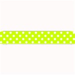 Polka Dots - White on Fluorescent Yellow Small Bar Mat