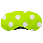 Polka Dots - White on Fluorescent Yellow Sleeping Mask